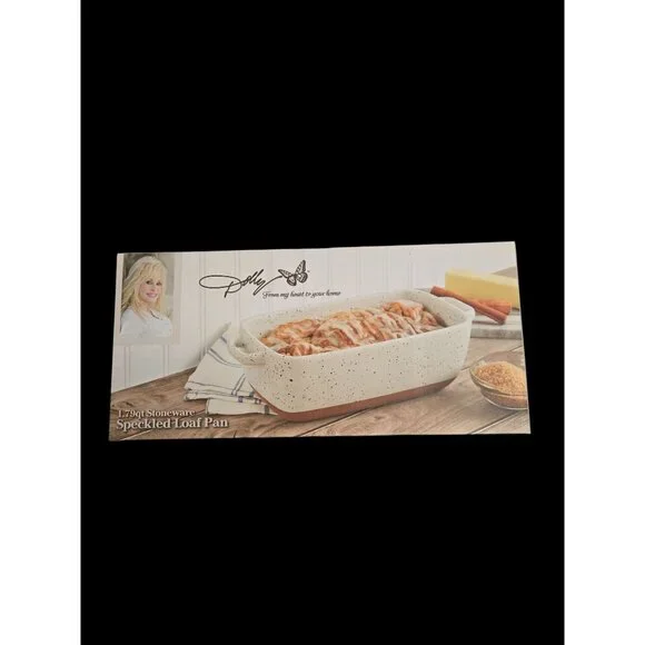 Dolly Parton Speckled Stoneware Loaf Pan – 1.79qt – NIB Baking Dish - Picture 2 of 5